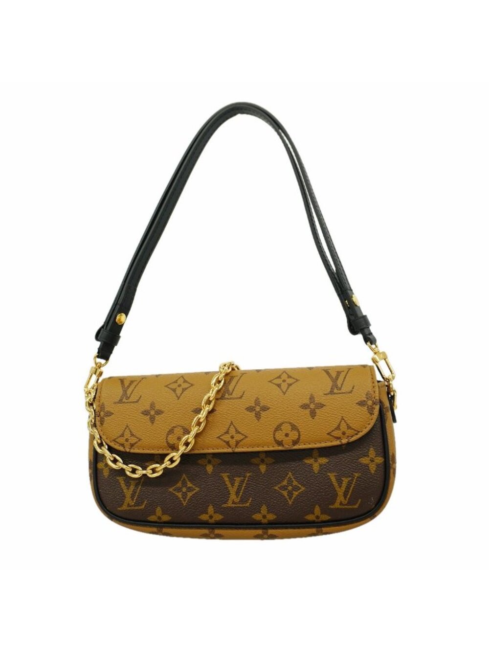 Louis Vuitton Handbag Monogram Reverse Wallet on Chain Ivy Brown 2-Way
